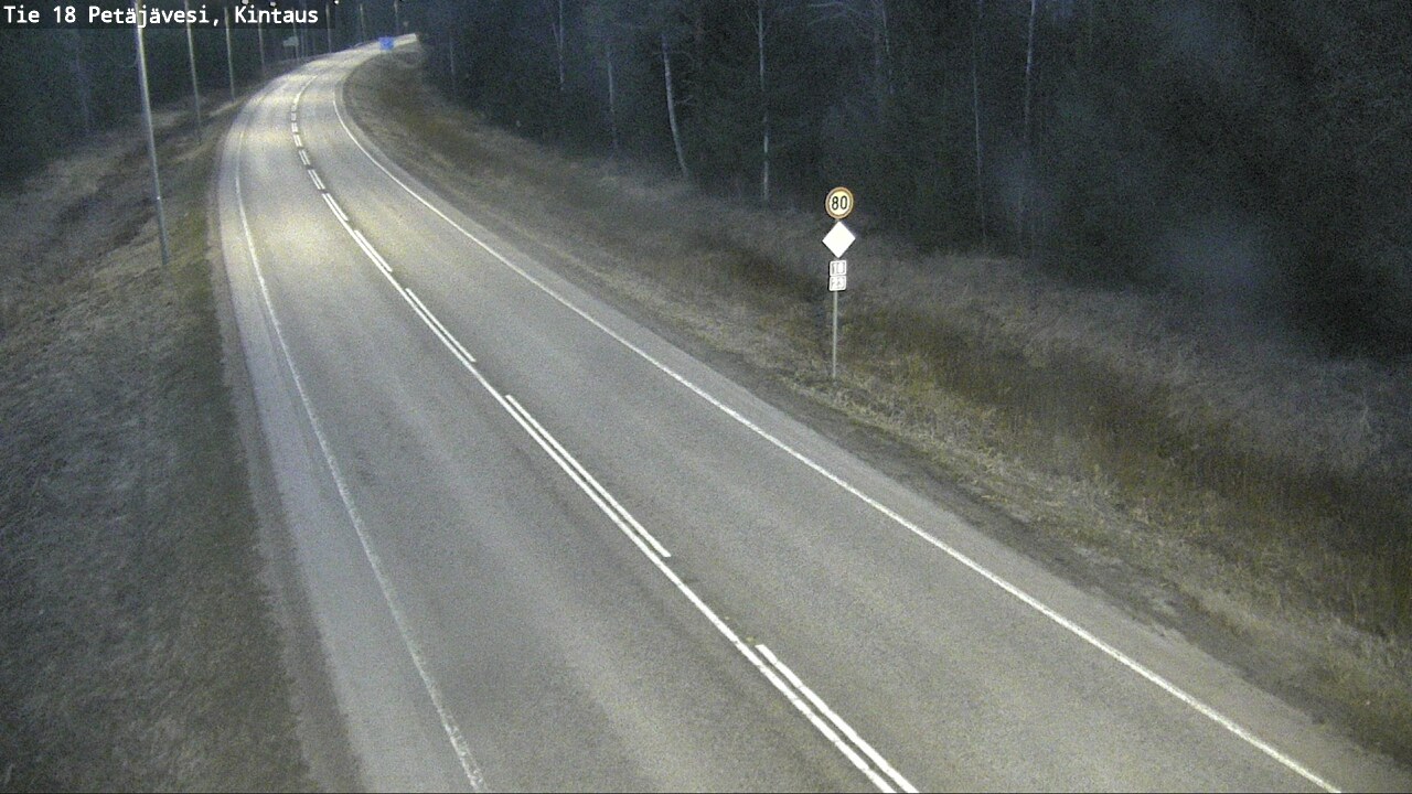 Weather Camera Image Väg 18 Petäjävesi, Kintaus, Petäjävesi, Keski-Suomi
