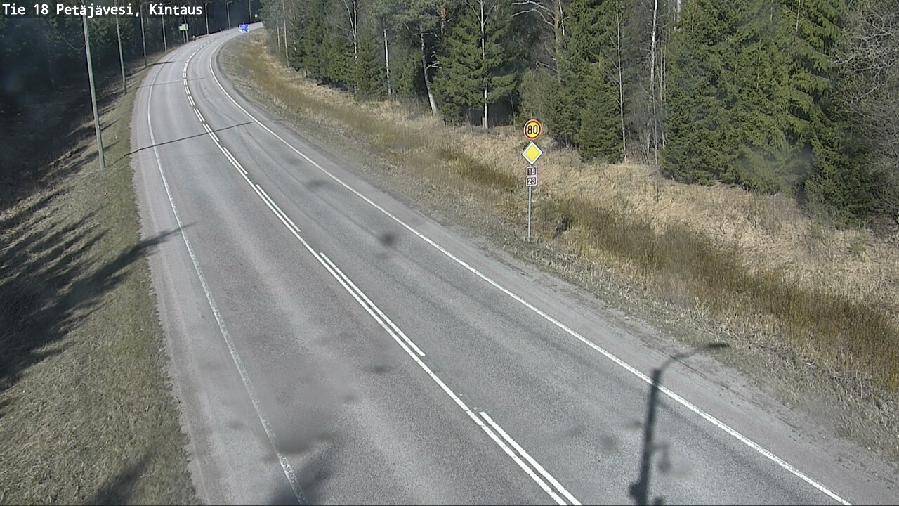 Weather Camera Image Väg 18 Petäjävesi, Kintaus, Petäjävesi, Keski-Suomi