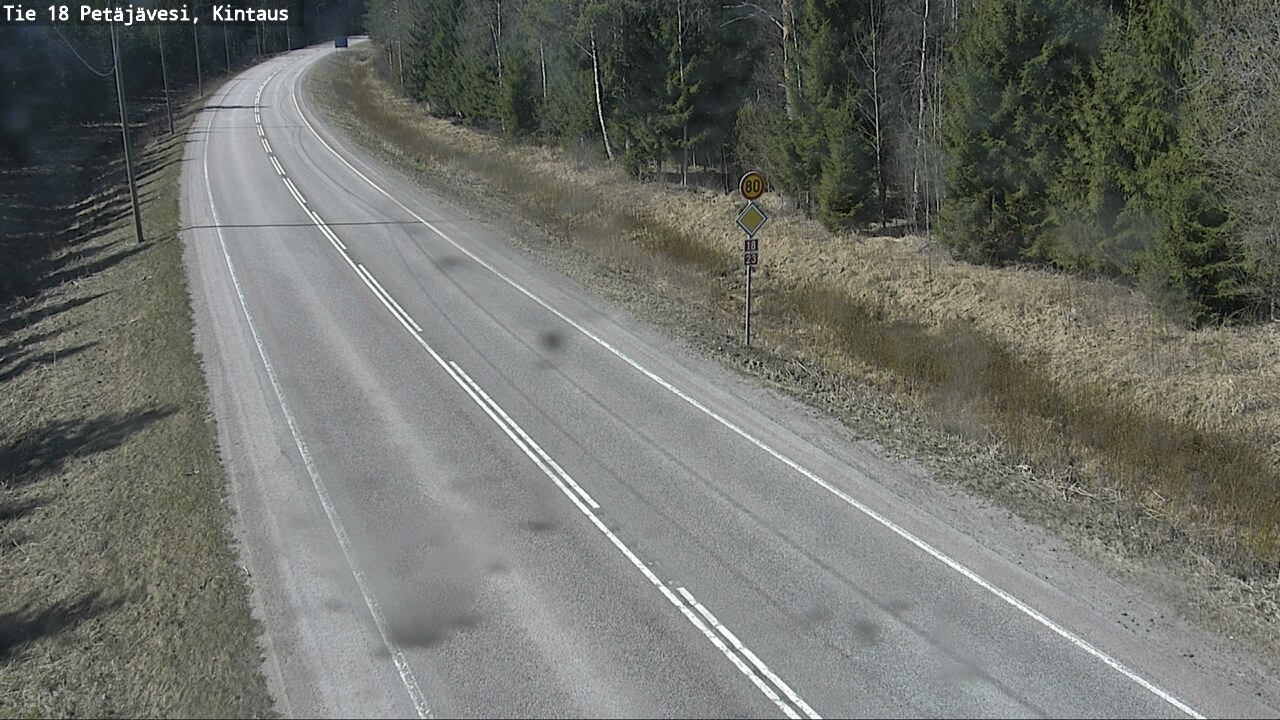 Weather Camera Image Väg 18 Petäjävesi, Kintaus, Petäjävesi, Keski-Suomi