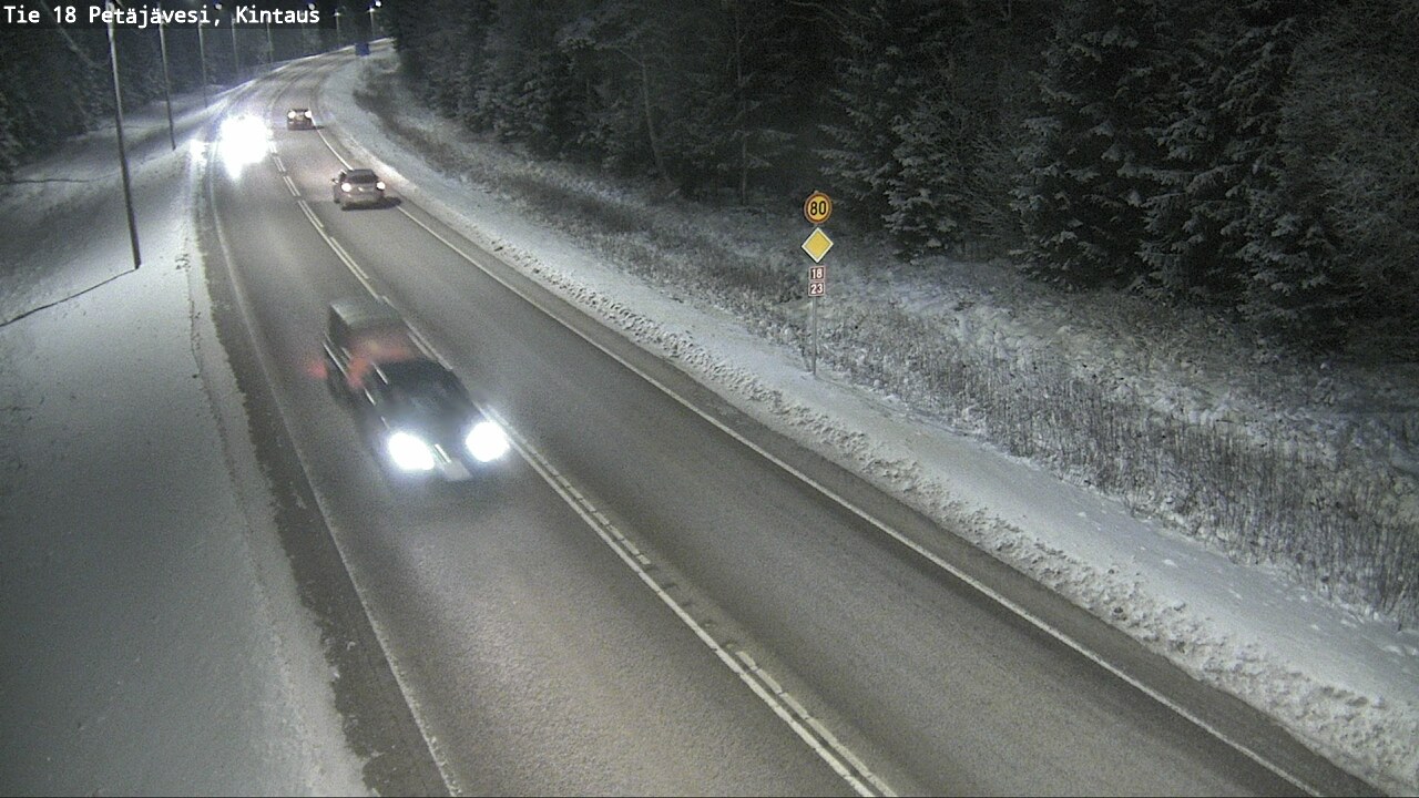 Weather Camera Image Road 18 Petäjävesi, Kintaus, Petäjävesi, Keski-Suomi
