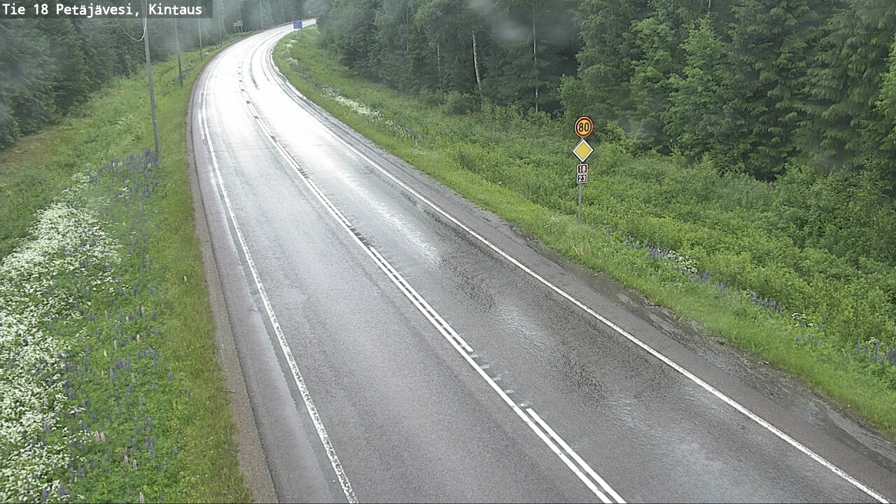 Weather Camera Image Road 18 Petäjävesi, Kintaus, Petäjävesi, Keski-Suomi