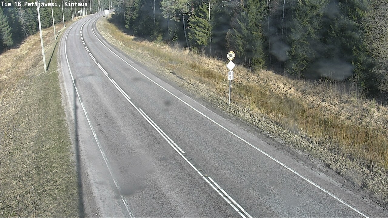 Weather Camera Image Väg 18 Petäjävesi, Kintaus, Petäjävesi, Keski-Suomi