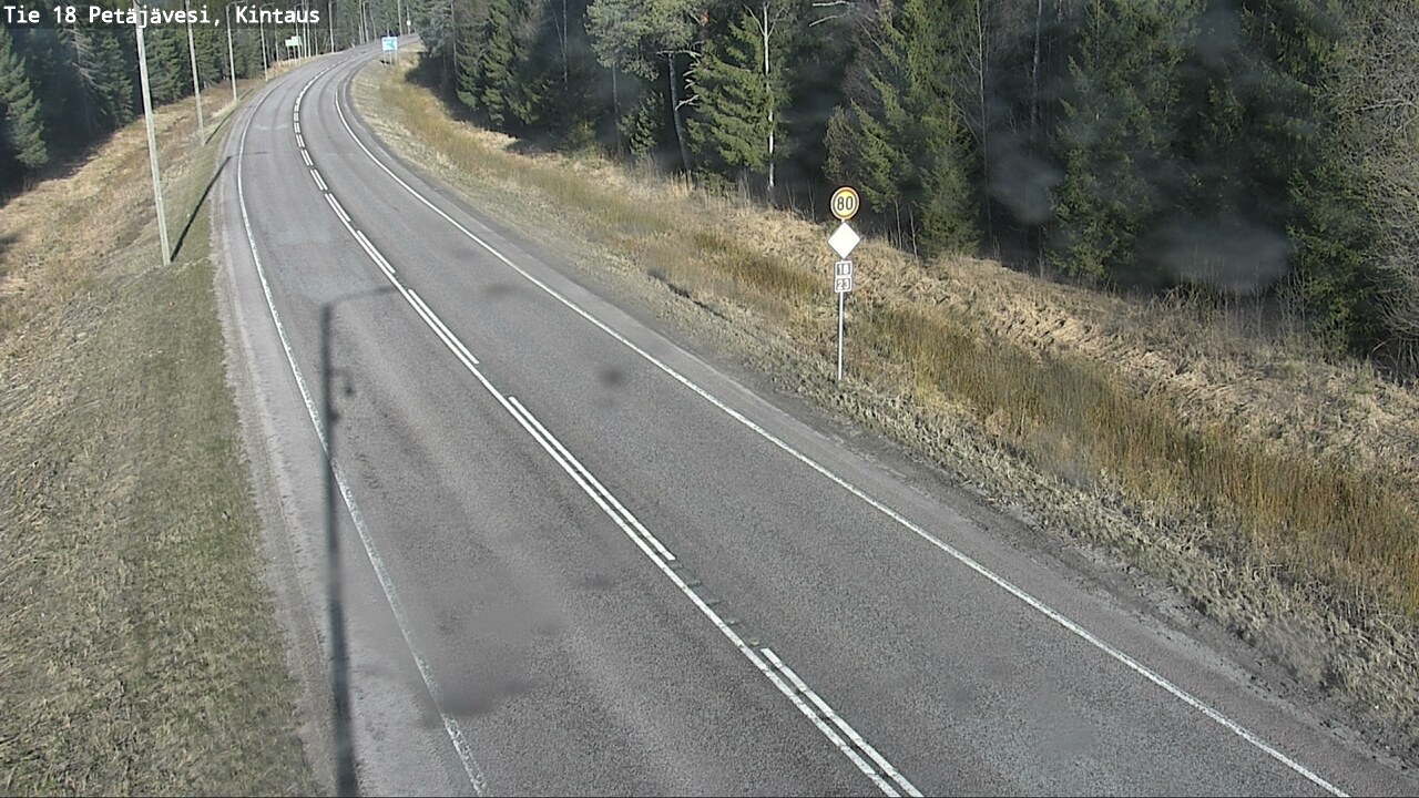 Weather Camera Image Väg 18 Petäjävesi, Kintaus, Petäjävesi, Keski-Suomi