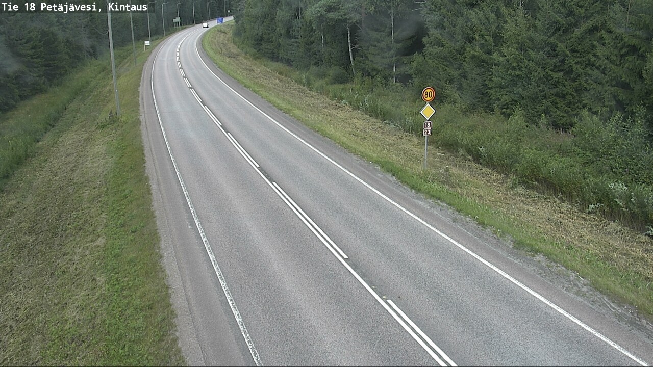 Weather Camera Image Road 18 Petäjävesi, Kintaus, Petäjävesi, Keski-Suomi