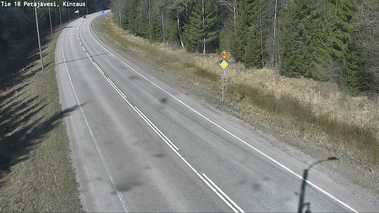 Weather Camera Image Väg 18 Petäjävesi, Kintaus, Petäjävesi, Keski-Suomi