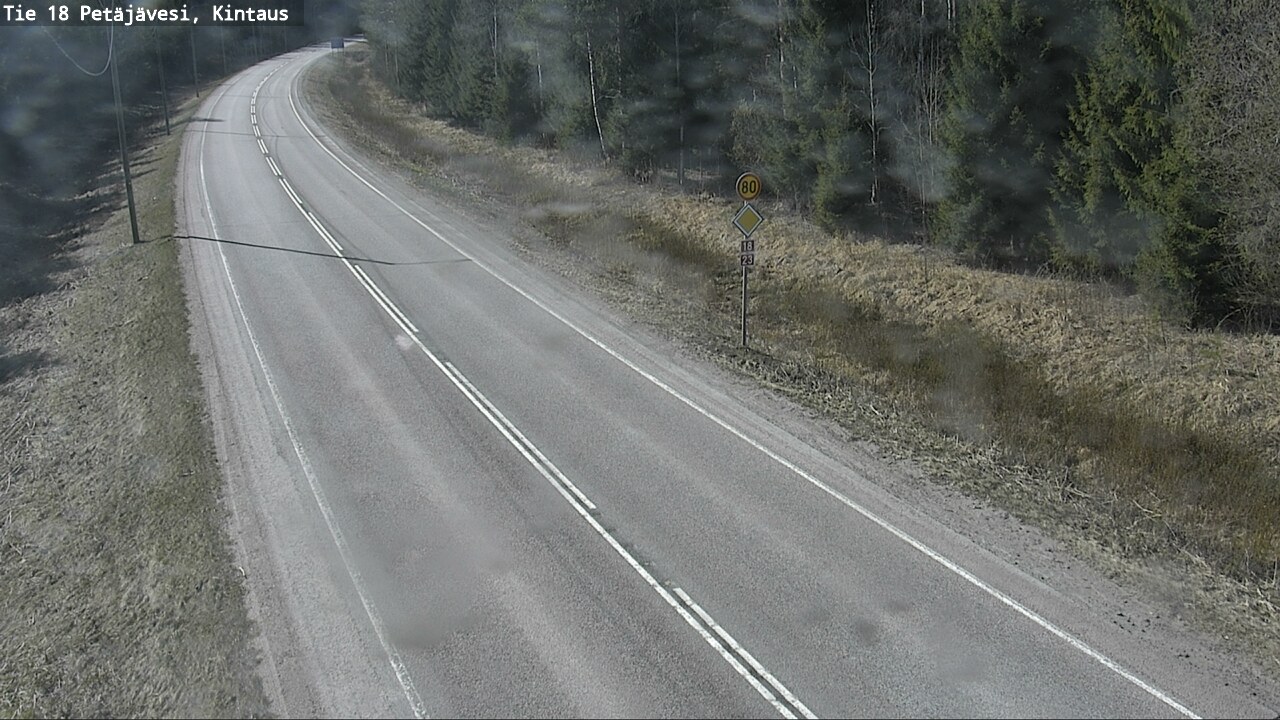 Weather Camera Image Väg 18 Petäjävesi, Kintaus, Petäjävesi, Keski-Suomi