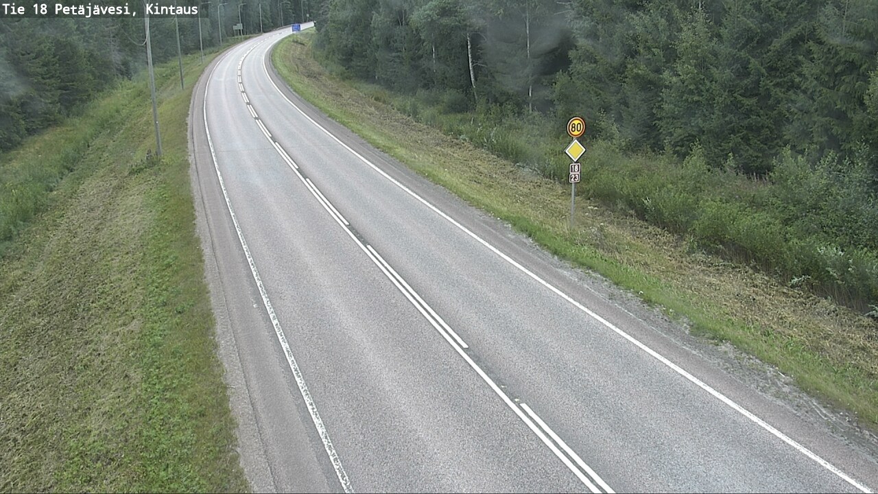 Weather Camera Image Road 18 Petäjävesi, Kintaus, Petäjävesi, Keski-Suomi