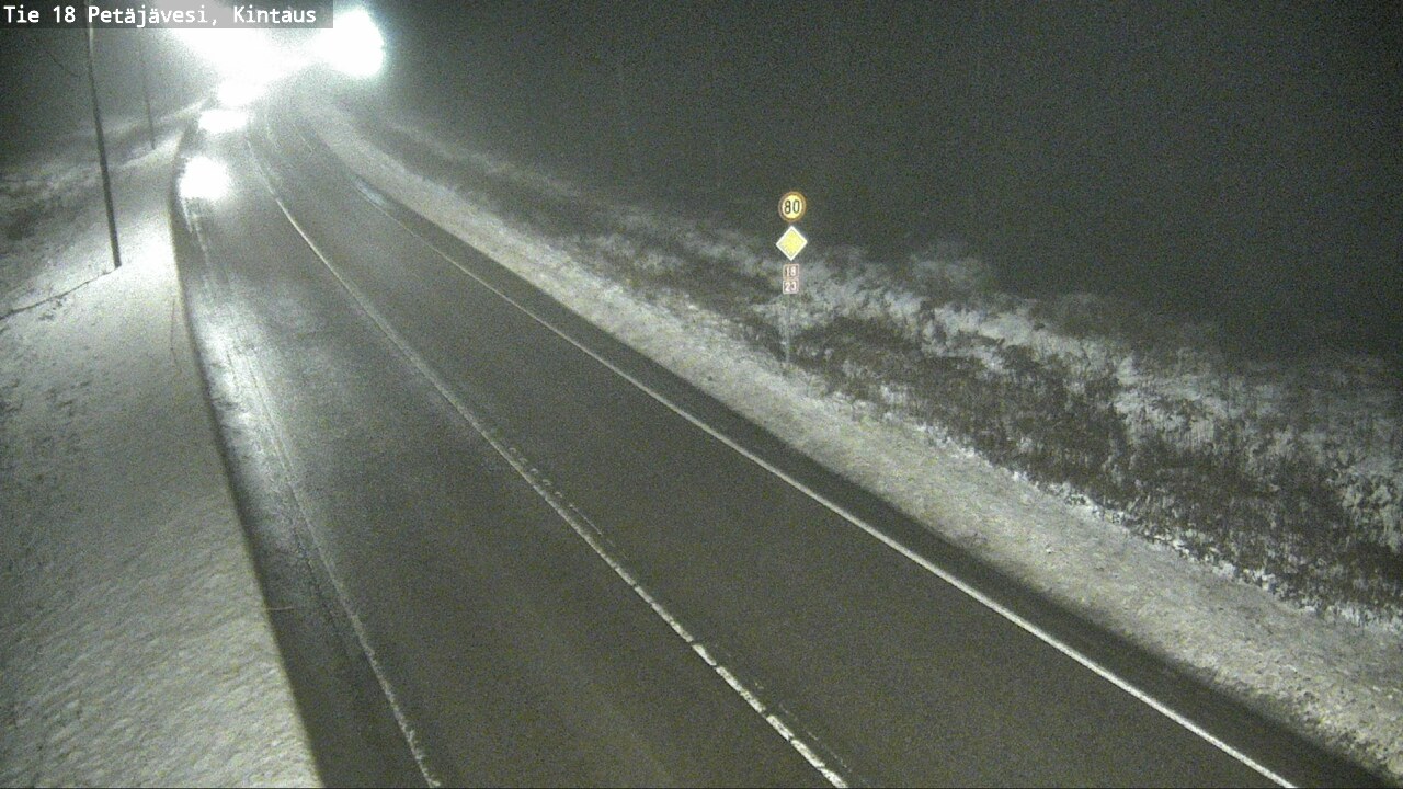 Weather Camera Image Väg 18 Petäjävesi, Kintaus, Petäjävesi, Keski-Suomi