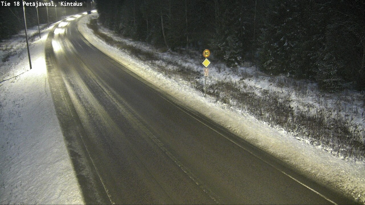 Weather Camera Image Väg 18 Petäjävesi, Kintaus, Petäjävesi, Keski-Suomi
