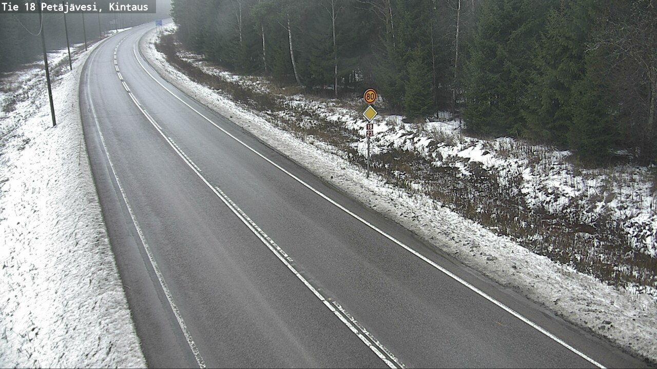 Weather Camera Image Väg 18 Petäjävesi, Kintaus, Petäjävesi, Keski-Suomi