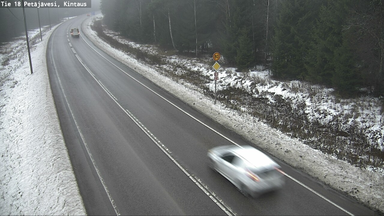 Weather Camera Image Väg 18 Petäjävesi, Kintaus, Petäjävesi, Keski-Suomi