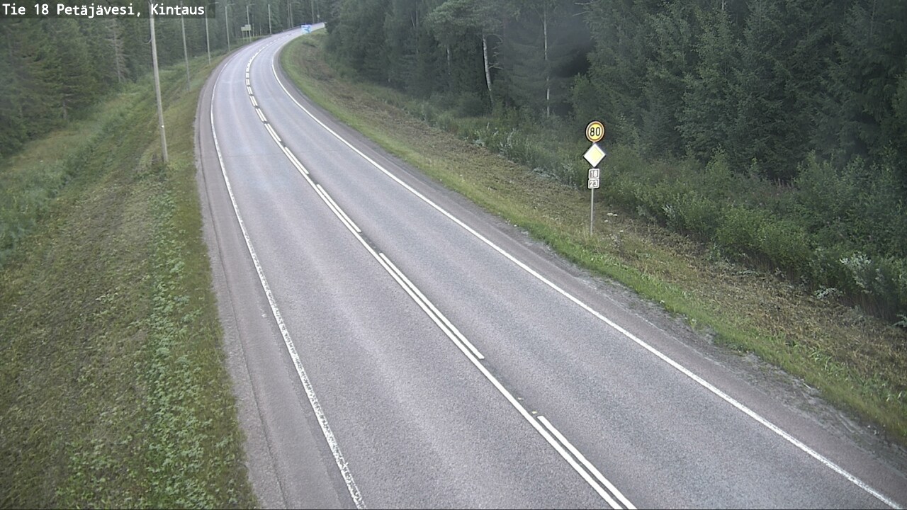 Weather Camera Image Road 18 Petäjävesi, Kintaus, Petäjävesi, Keski-Suomi