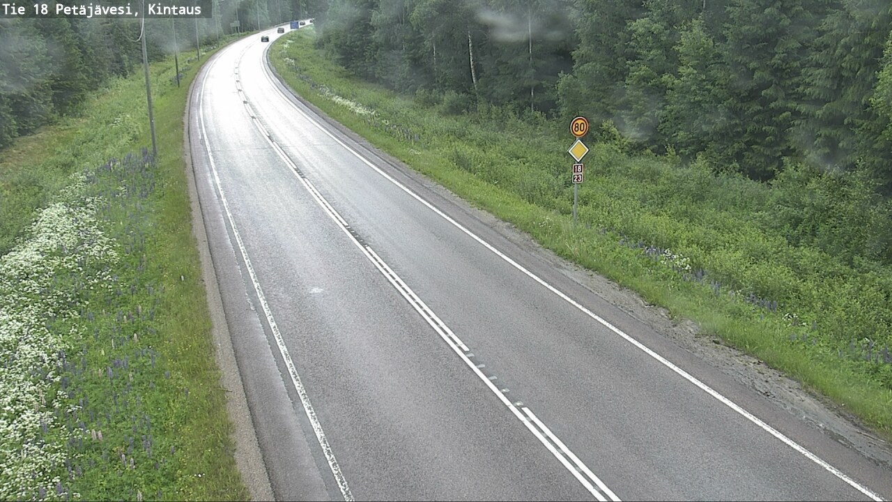 Weather Camera Image Väg 18 Petäjävesi, Kintaus, Petäjävesi, Keski-Suomi