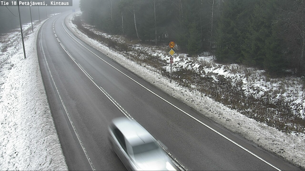 Weather Camera Image Väg 18 Petäjävesi, Kintaus, Petäjävesi, Keski-Suomi
