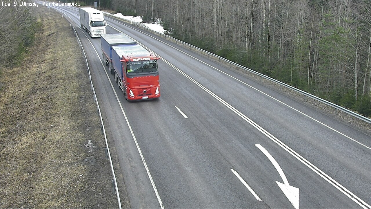 Weather Camera Image Väg 9 Jämsä, Partalanmäki, Jämsä, Keski-Suomi