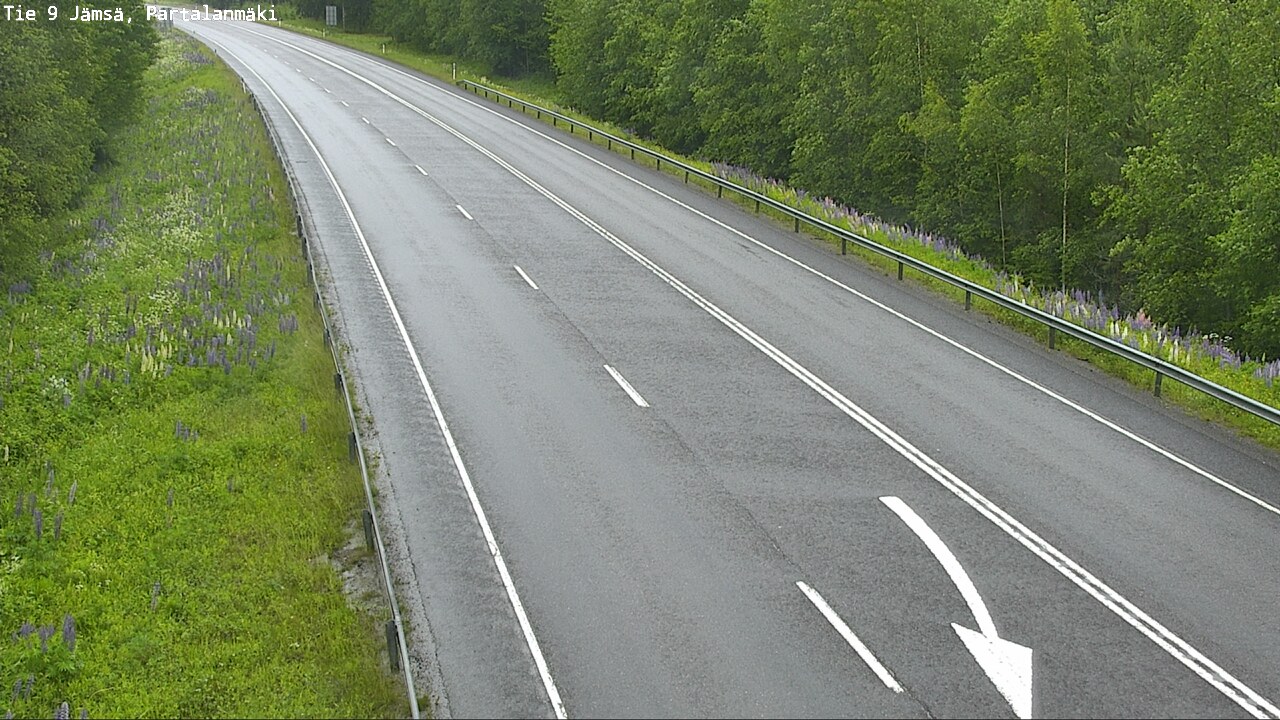 Weather Camera Image Väg 9 Jämsä, Partalanmäki, Jämsä, Keski-Suomi