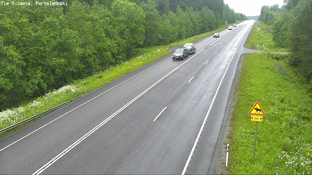 Weather Camera Image Väg 9 Jämsä, Partalanmäki, Jämsä, Keski-Suomi