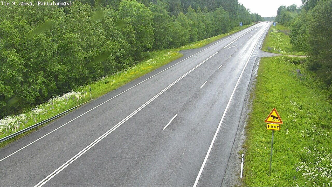 Weather Camera Image Väg 9 Jämsä, Partalanmäki, Jämsä, Keski-Suomi