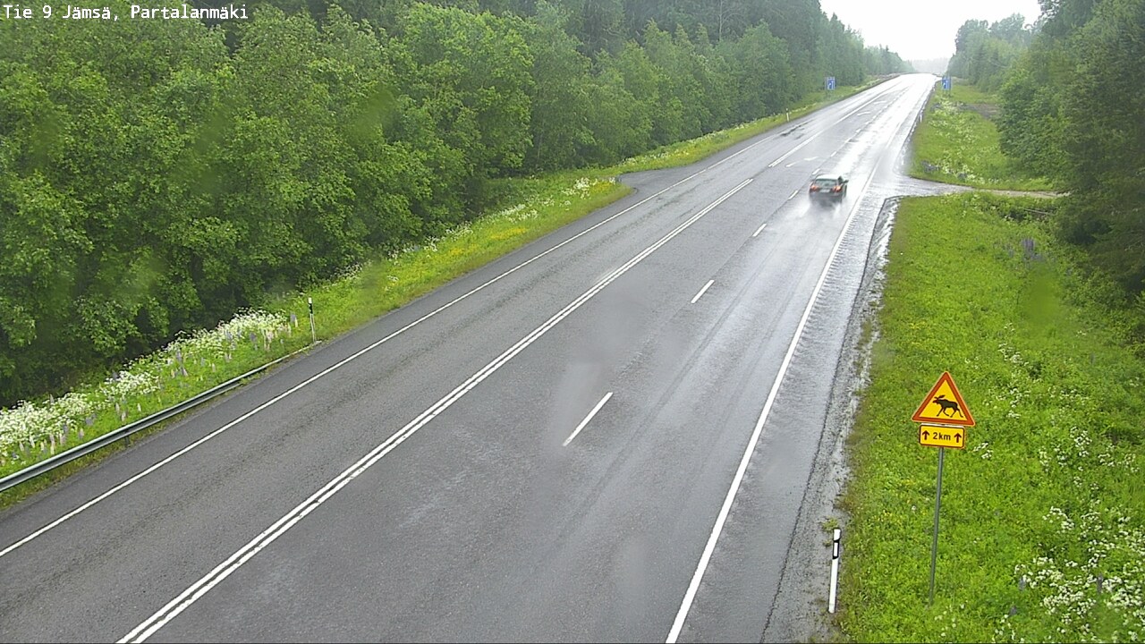 Weather Camera Image Väg 9 Jämsä, Partalanmäki, Jämsä, Keski-Suomi