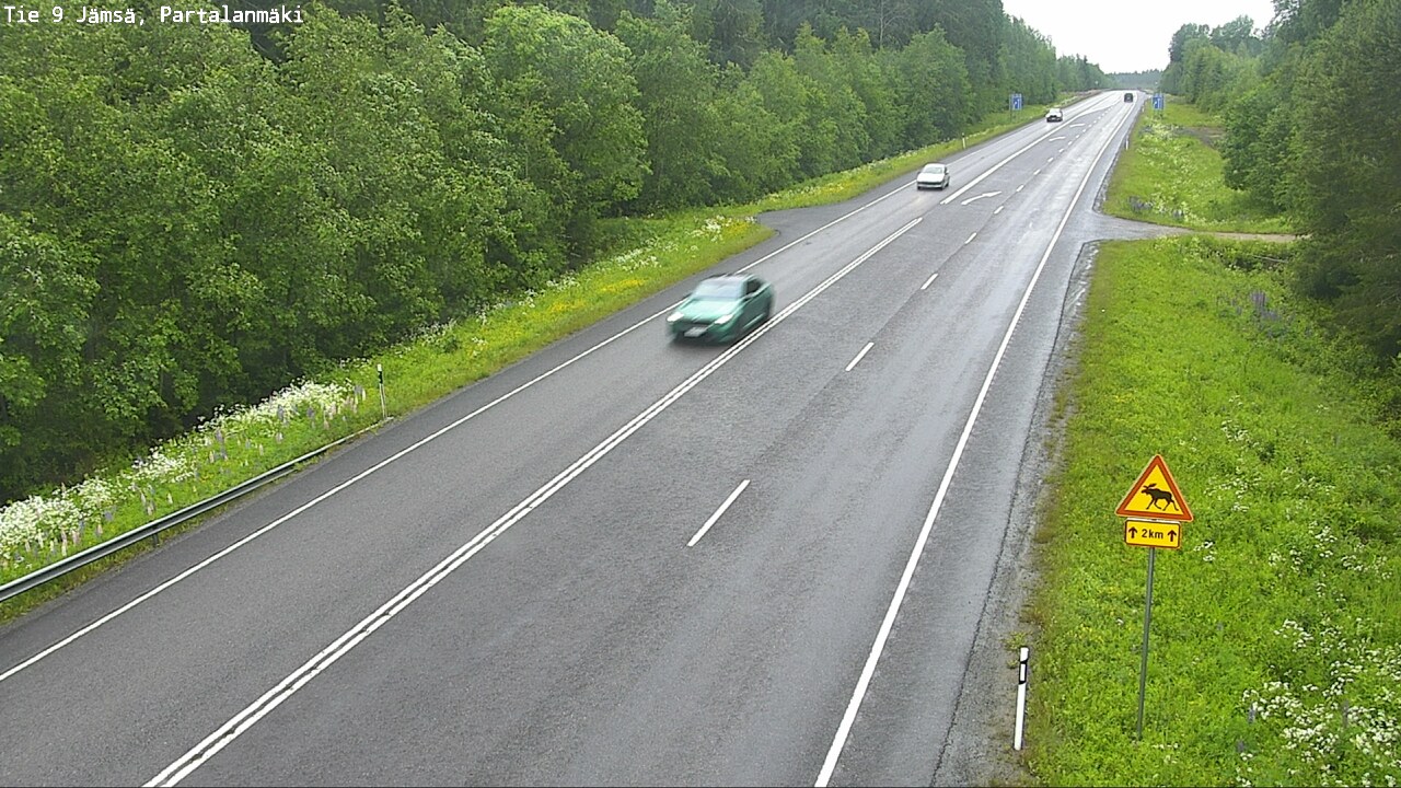 Weather Camera Image Väg 9 Jämsä, Partalanmäki, Jämsä, Keski-Suomi