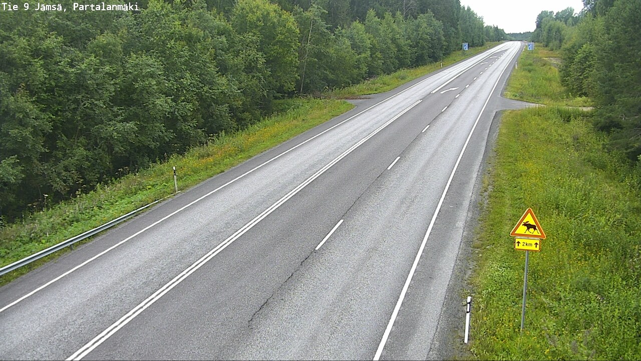 Weather Camera Image Väg 9 Jämsä, Partalanmäki, Jämsä, Keski-Suomi