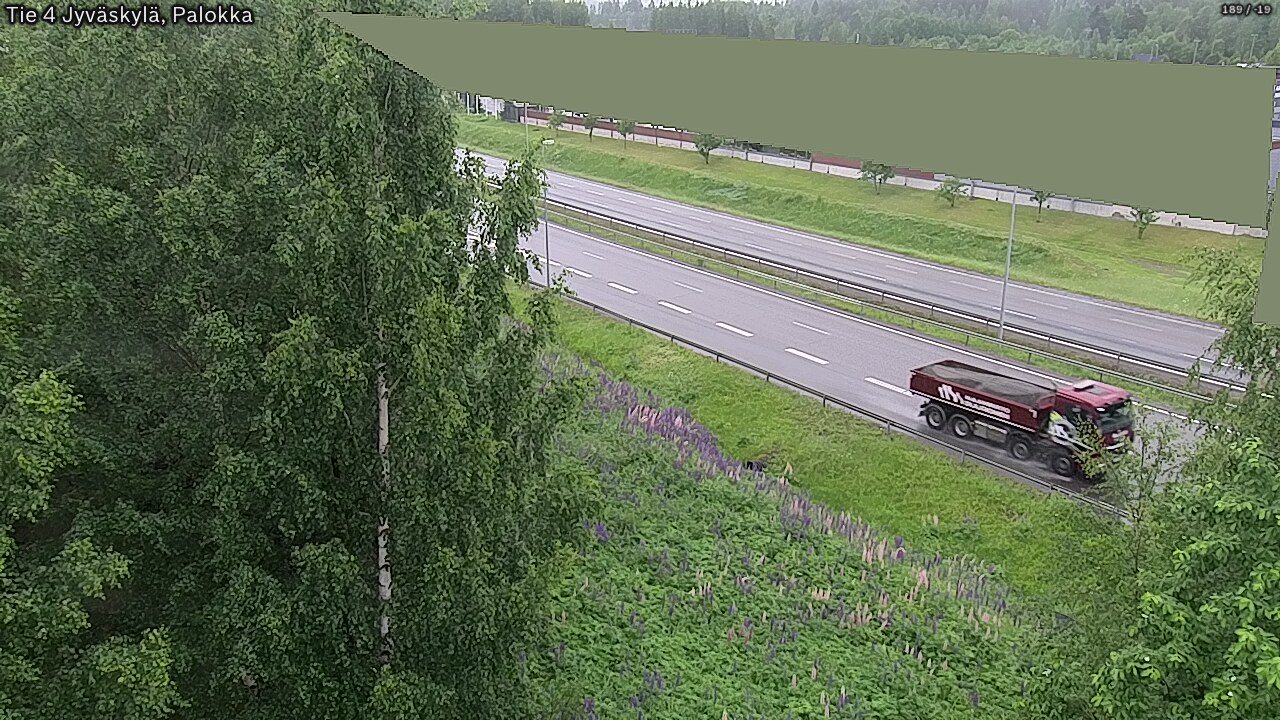 Weather Camera Image Väg 4 Jyväskylä, Palokka, Jyväskylä, Keski-Suomi