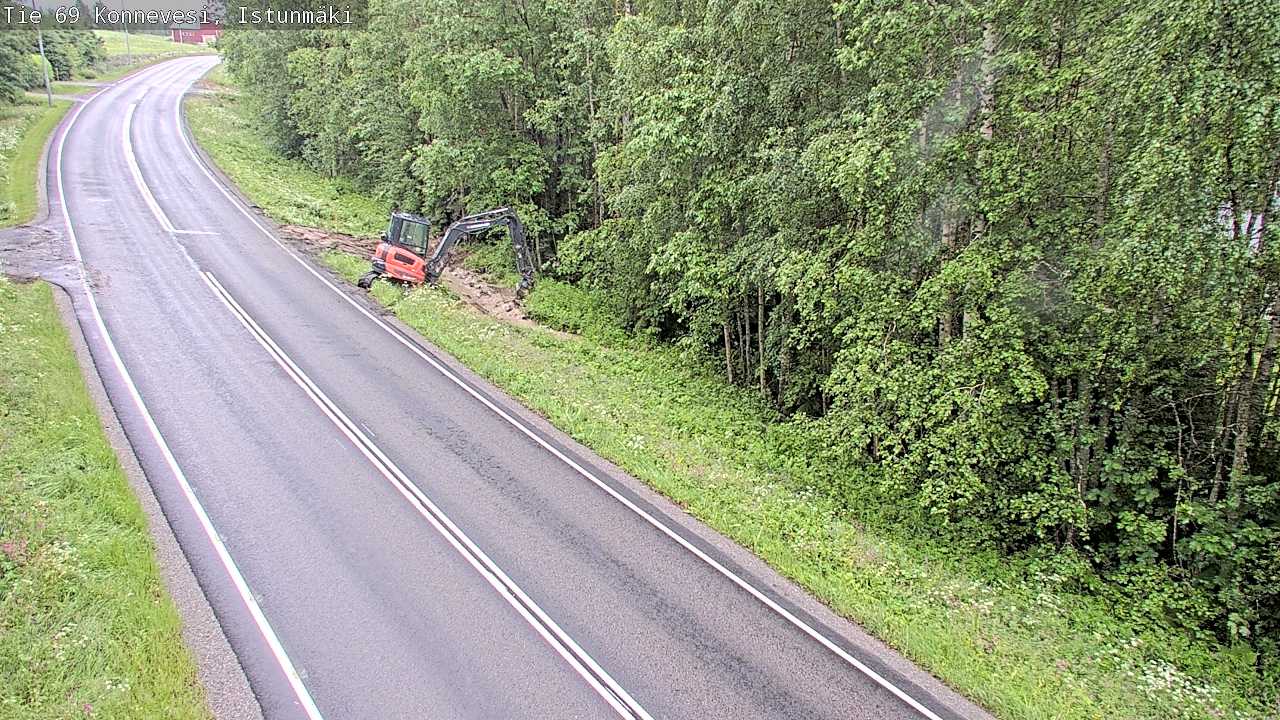Weather Camera Image Väg 69 Konnevesi, Istunmäki, Konnevesi, Keski-Suomi