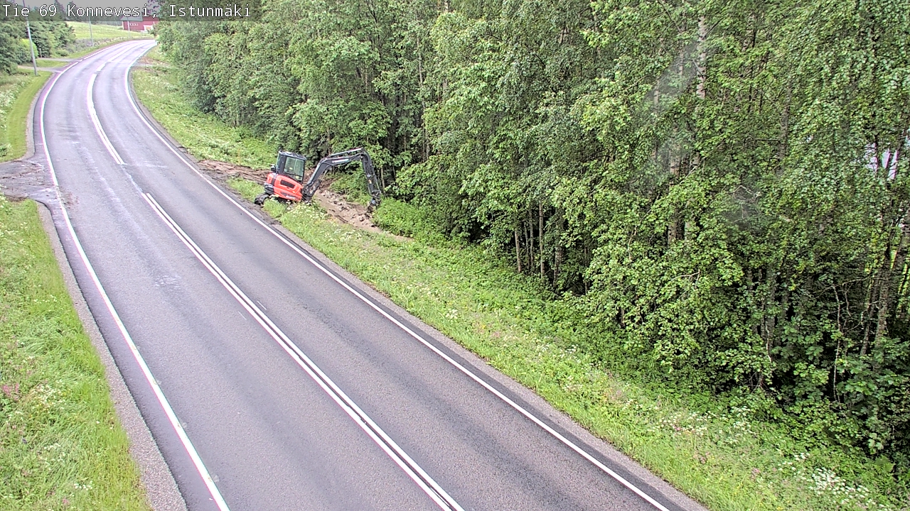 Weather Camera Image Väg 69 Konnevesi, Istunmäki, Konnevesi, Keski-Suomi