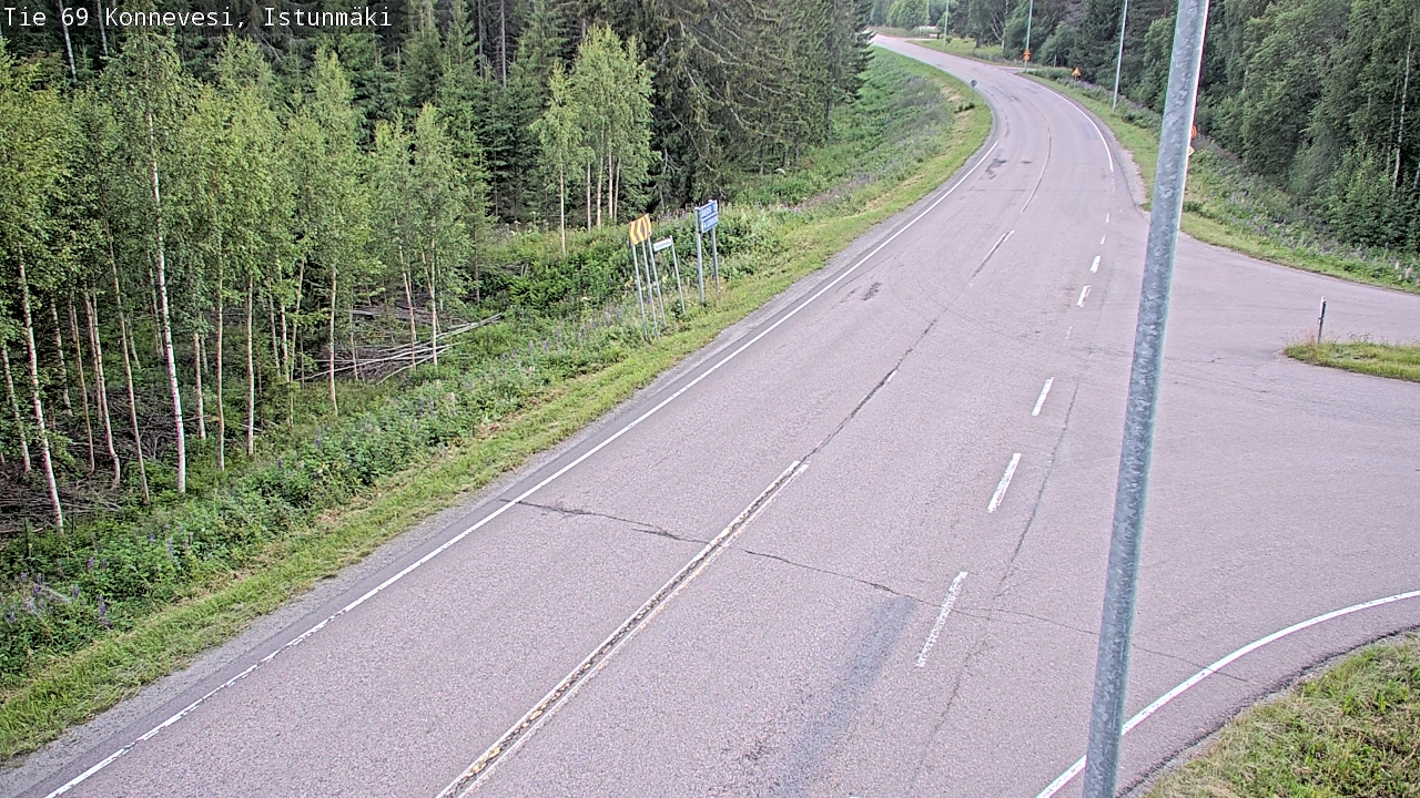 Weather Camera Image Road 69 Konnevesi, Istunmäki, Konnevesi, Keski-Suomi