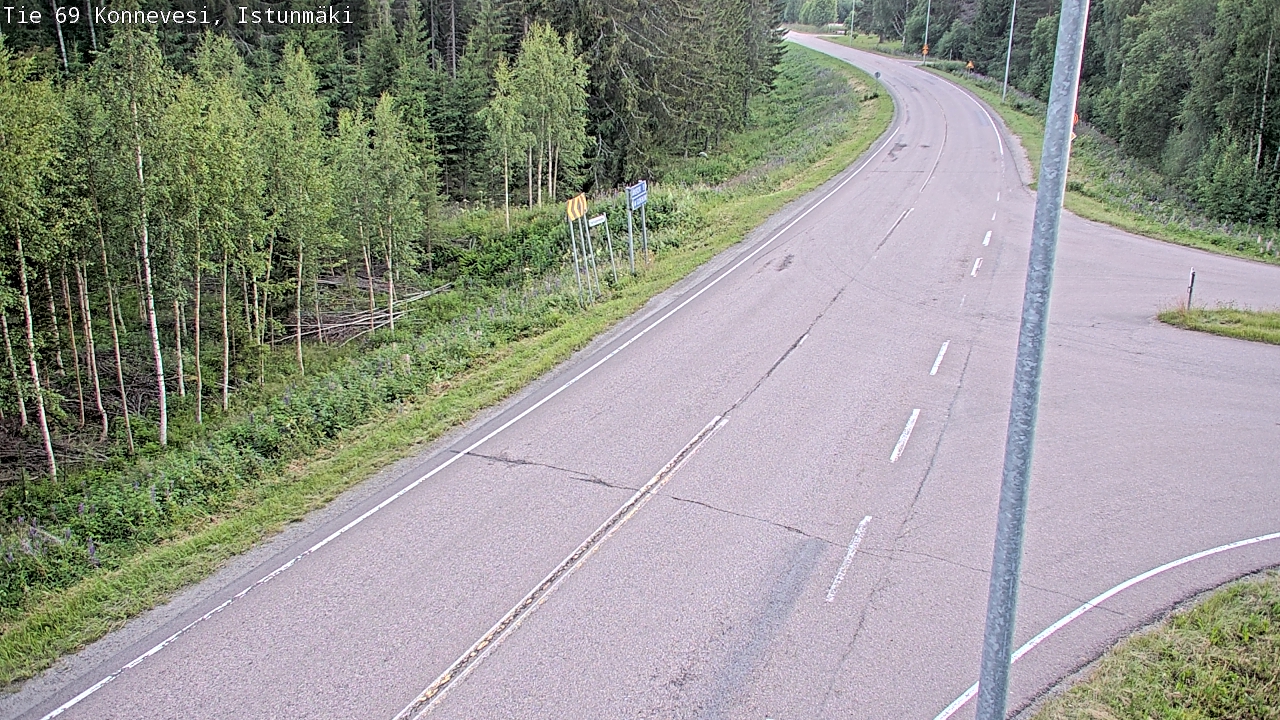 Weather Camera Image Road 69 Konnevesi, Istunmäki, Konnevesi, Keski-Suomi