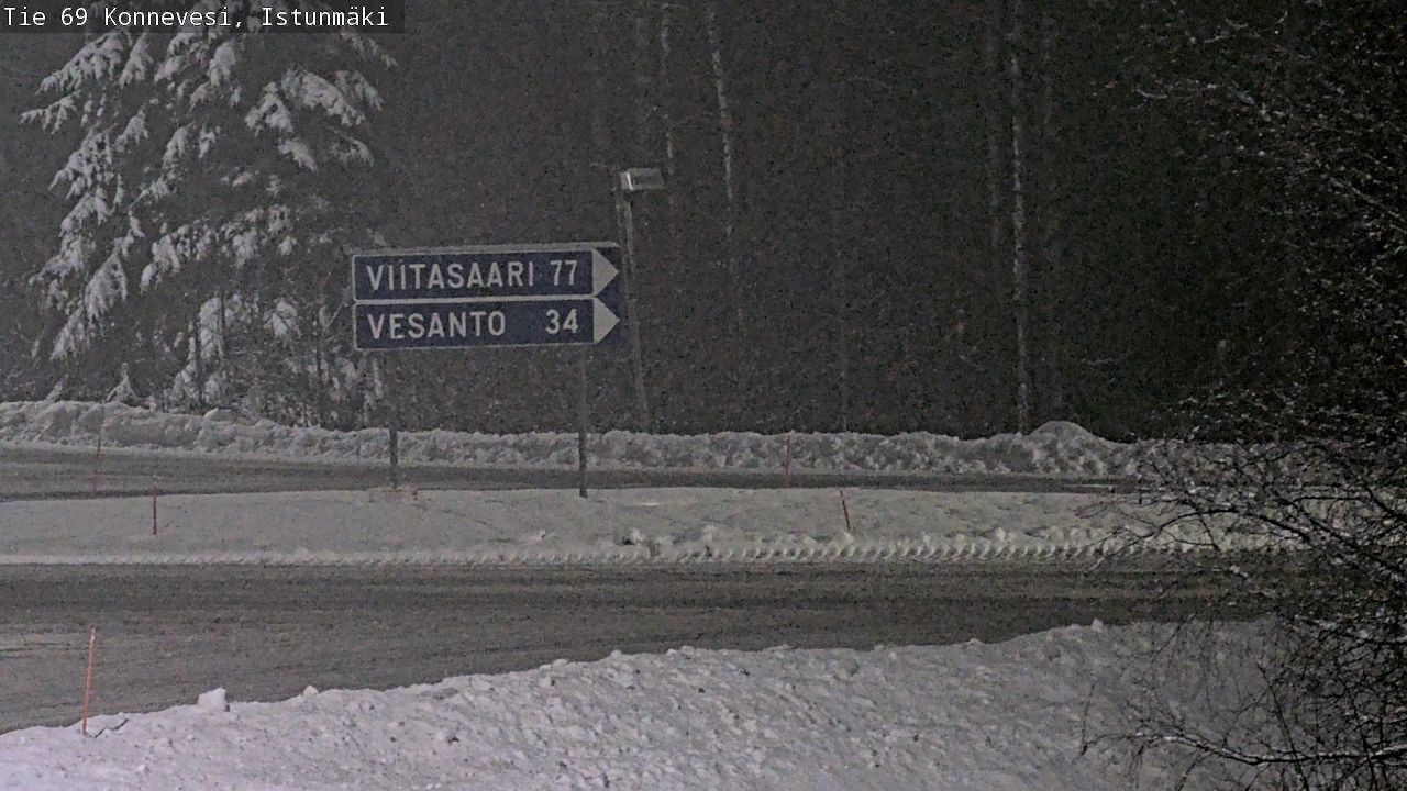 Weather Camera Image Väg 69 Konnevesi, Istunmäki, Konnevesi, Keski-Suomi