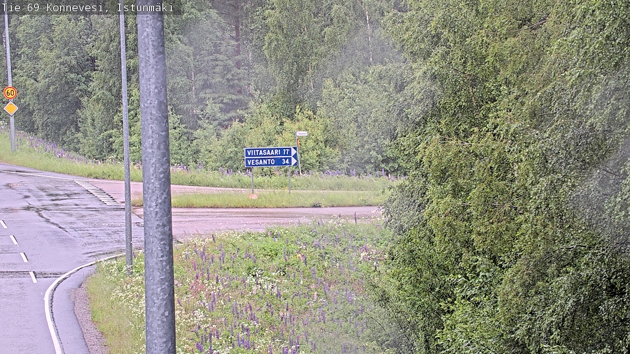 Weather Camera Image Väg 69 Konnevesi, Istunmäki, Konnevesi, Keski-Suomi