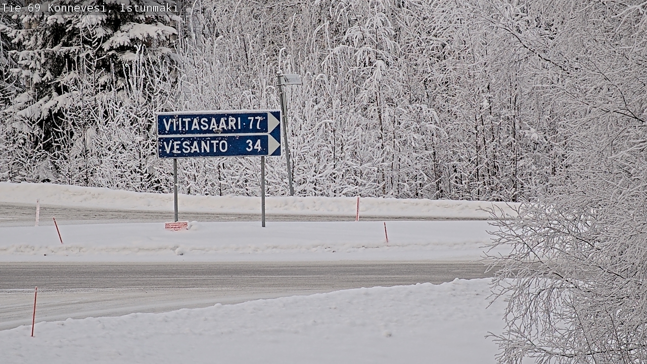Weather Camera Image Road 69 Konnevesi, Istunmäki, Konnevesi, Keski-Suomi