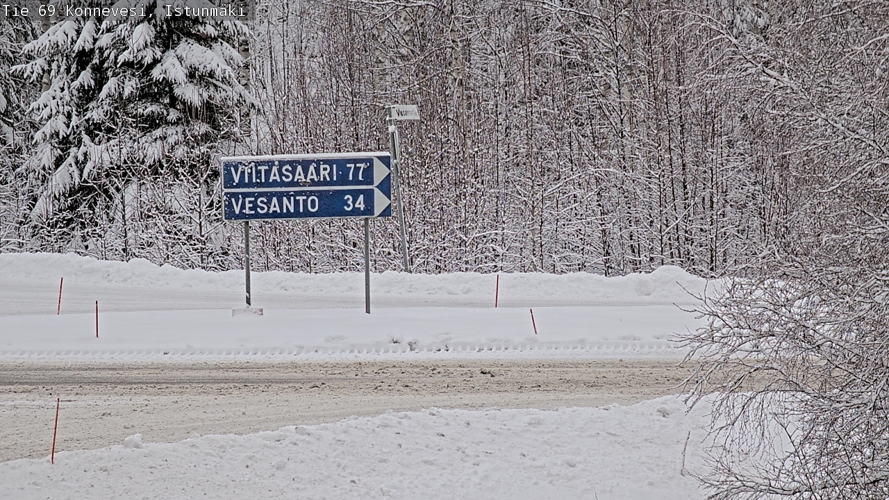 Weather Camera Image Väg 69 Konnevesi, Istunmäki, Konnevesi, Keski-Suomi