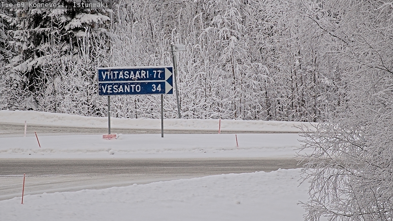 Weather Camera Image Road 69 Konnevesi, Istunmäki, Konnevesi, Keski-Suomi
