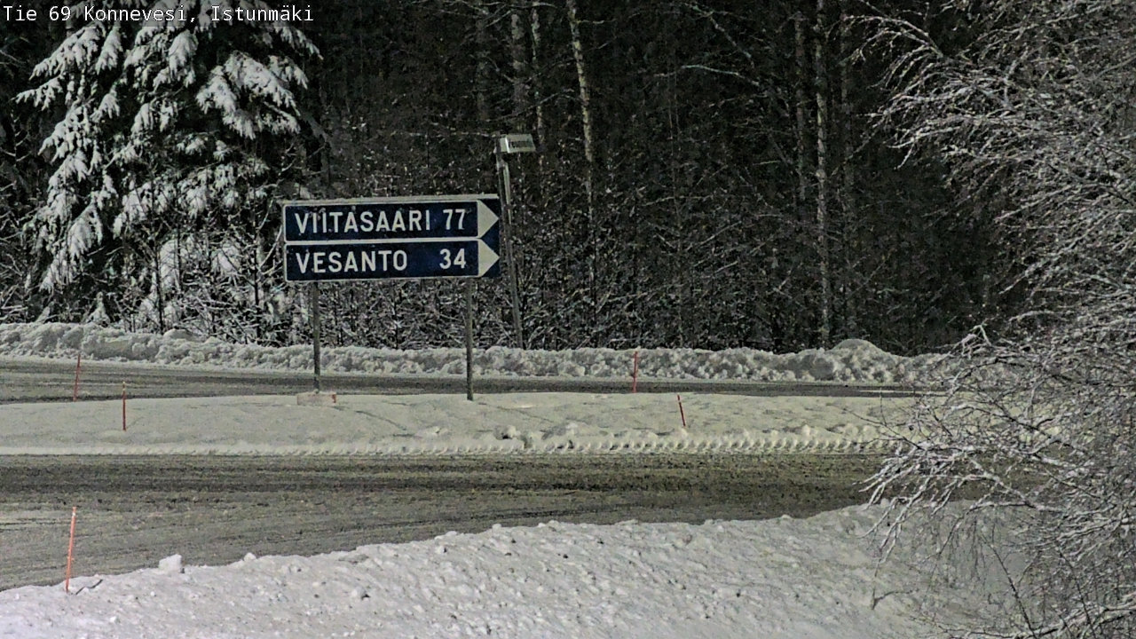 Weather Camera Image Väg 69 Konnevesi, Istunmäki, Konnevesi, Keski-Suomi