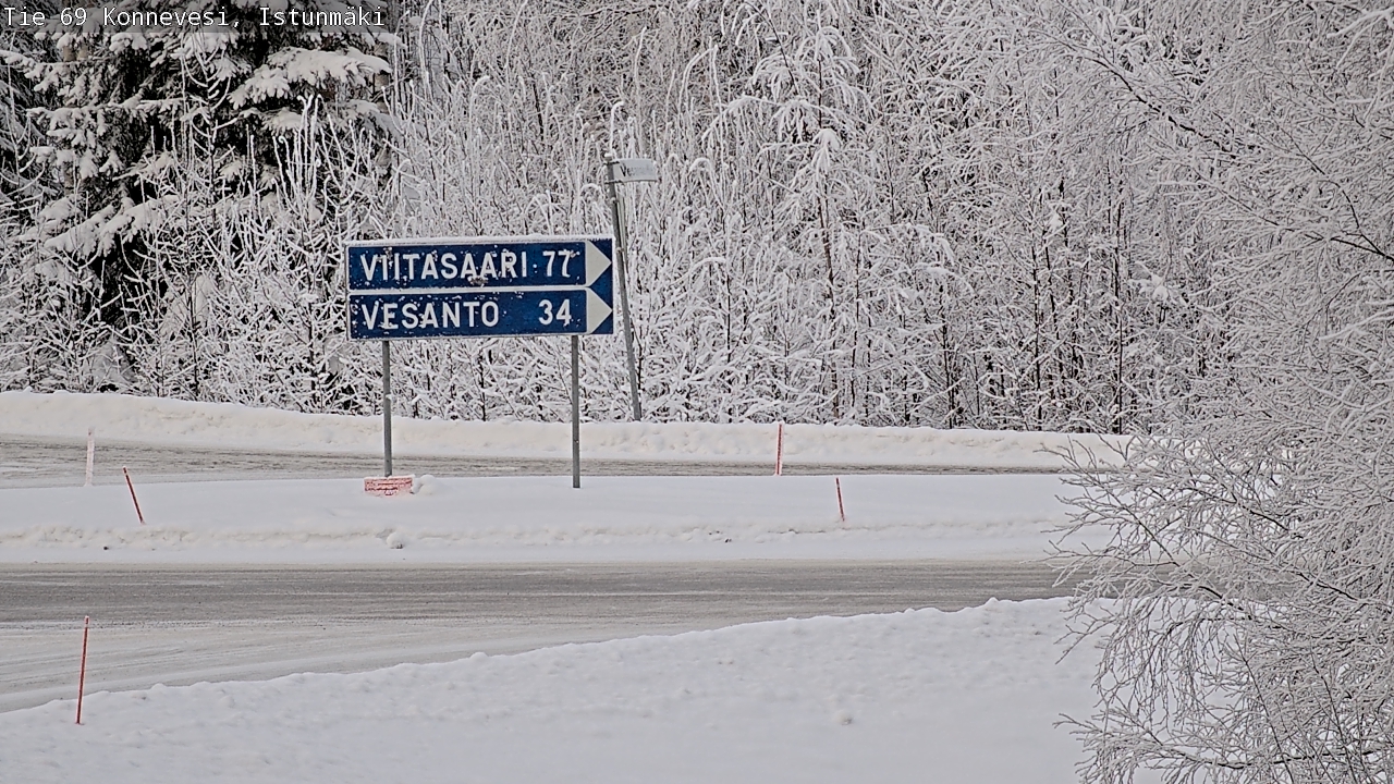 Weather Camera Image Road 69 Konnevesi, Istunmäki, Konnevesi, Keski-Suomi