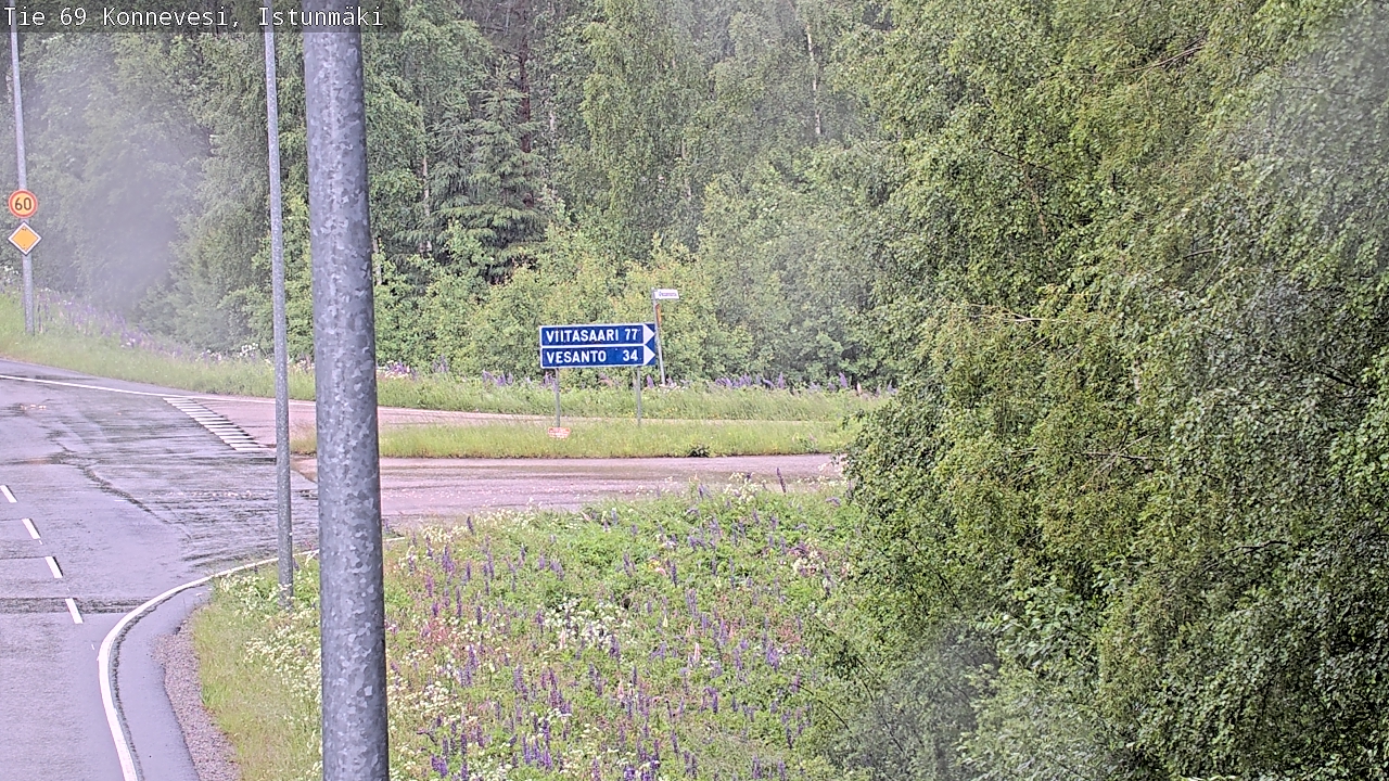 Weather Camera Image Väg 69 Konnevesi, Istunmäki, Konnevesi, Keski-Suomi