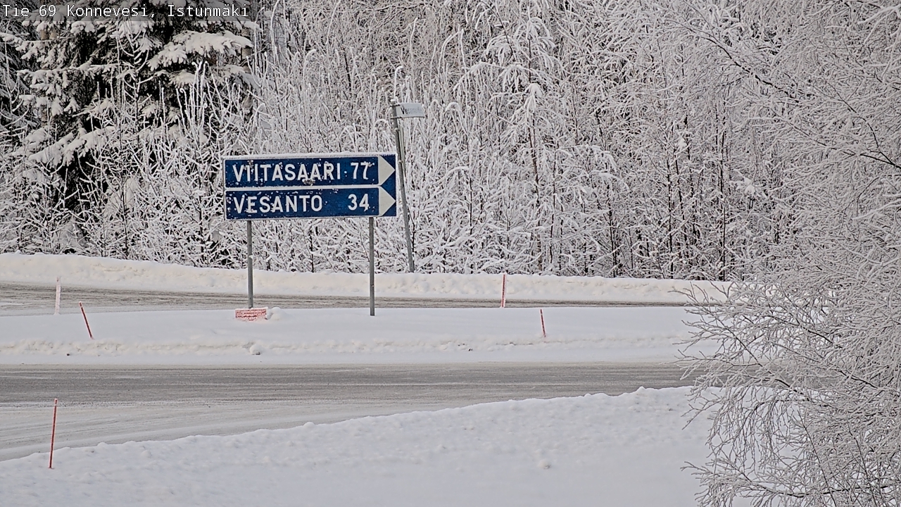 Weather Camera Image Road 69 Konnevesi, Istunmäki, Konnevesi, Keski-Suomi
