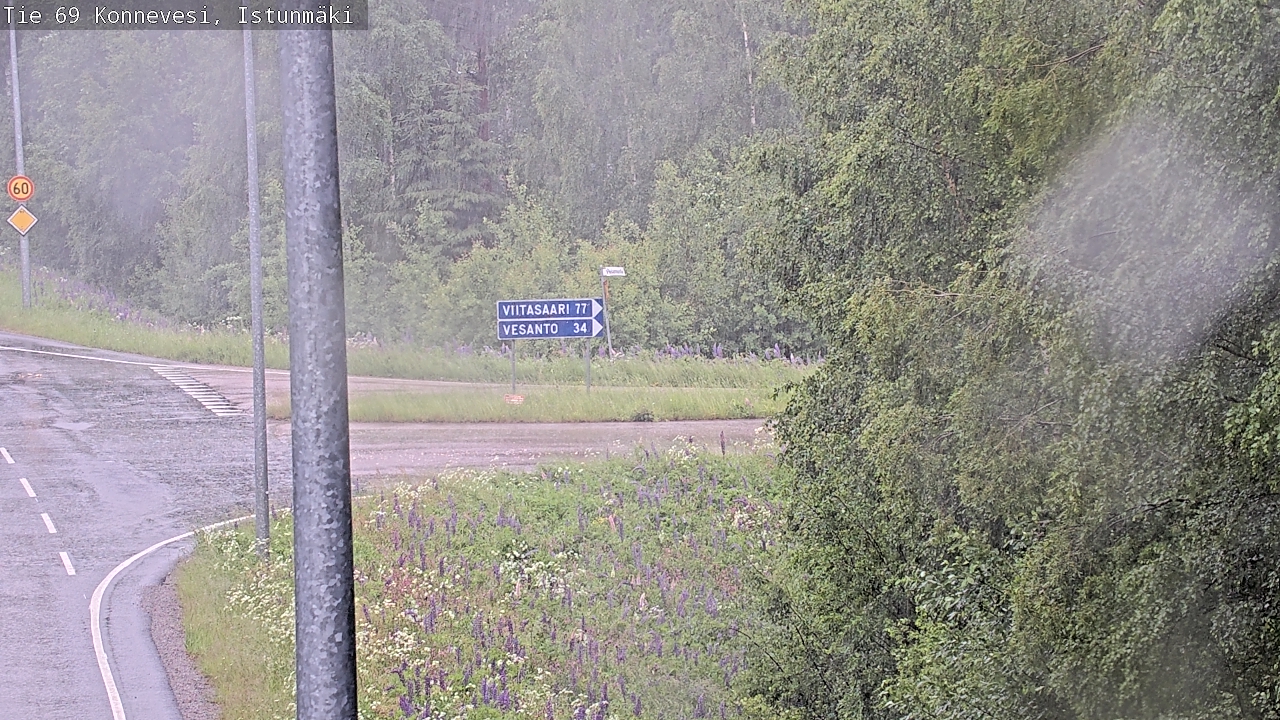 Weather Camera Image Road 69 Konnevesi, Istunmäki, Konnevesi, Keski-Suomi