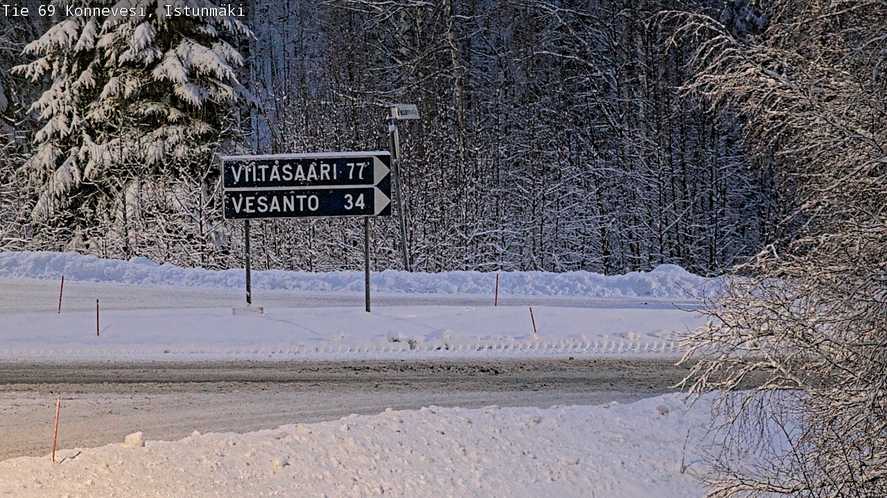 Weather Camera Image Väg 69 Konnevesi, Istunmäki, Konnevesi, Keski-Suomi