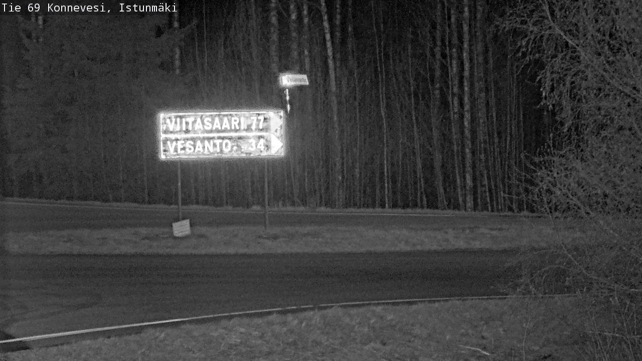 Weather Camera Image Väg 69 Konnevesi, Istunmäki, Konnevesi, Keski-Suomi