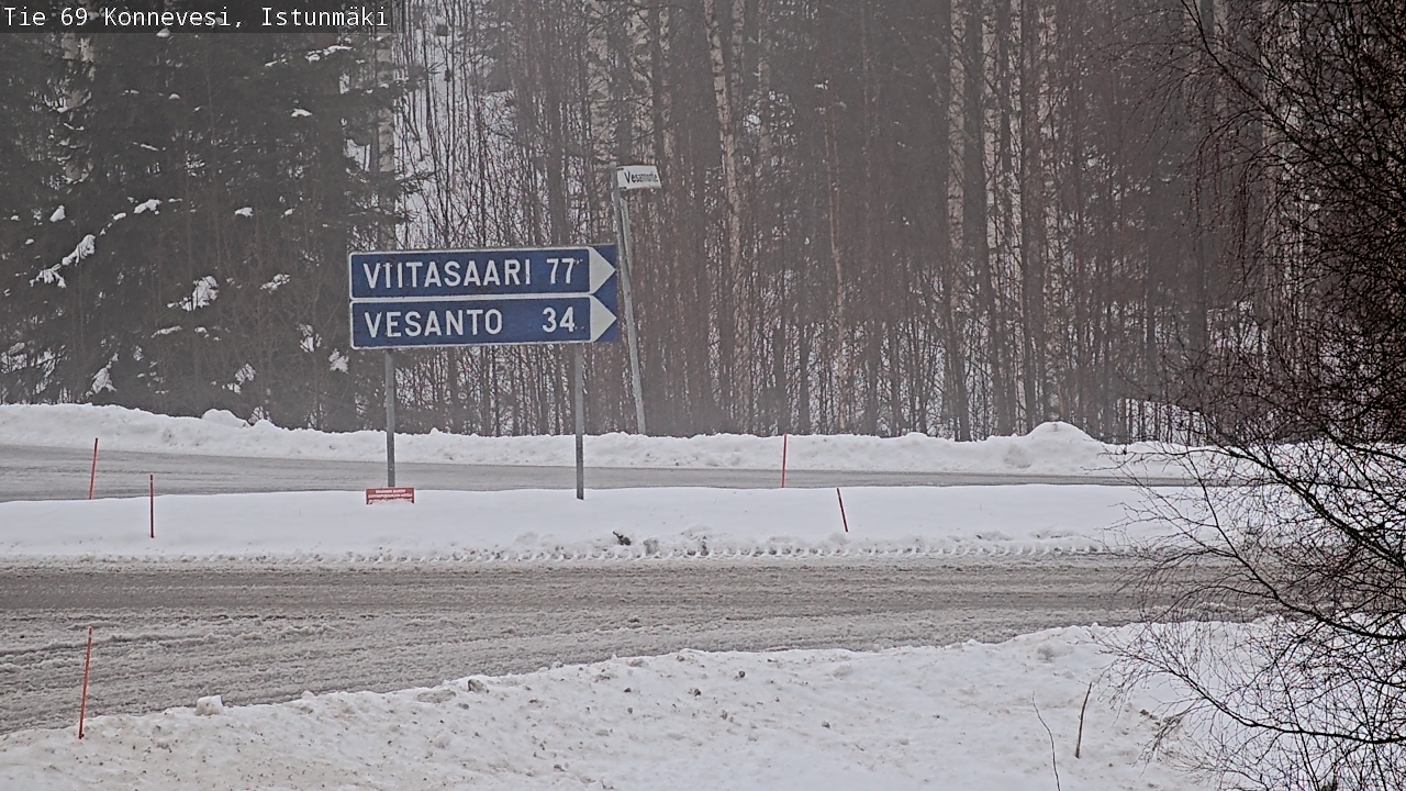 Weather Camera Image Väg 69 Konnevesi, Istunmäki, Konnevesi, Keski-Suomi