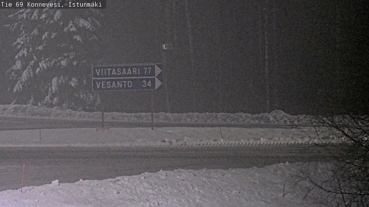 Weather Camera Image Väg 69 Konnevesi, Istunmäki, Konnevesi, Keski-Suomi
