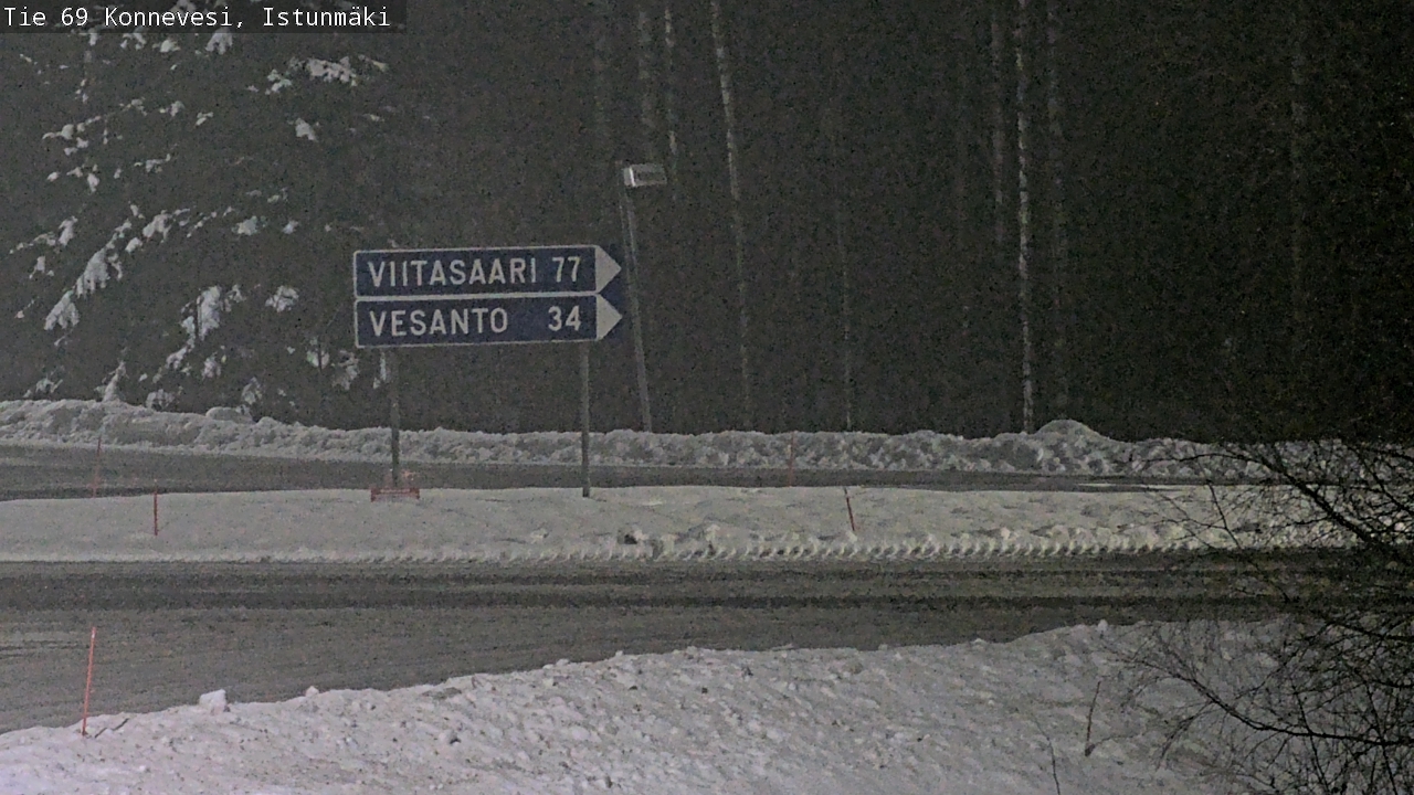 Weather Camera Image Väg 69 Konnevesi, Istunmäki, Konnevesi, Keski-Suomi