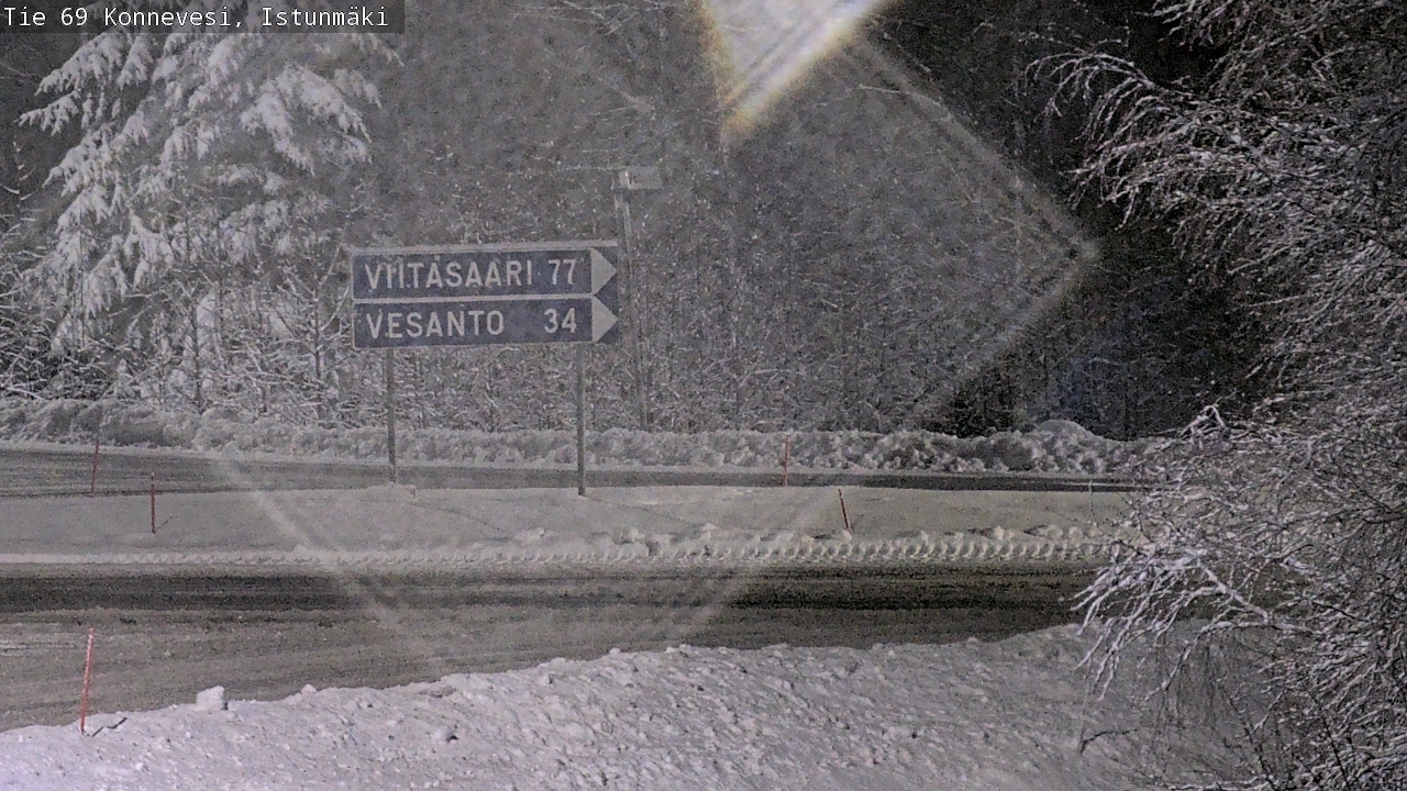 Weather Camera Image Väg 69 Konnevesi, Istunmäki, Konnevesi, Keski-Suomi