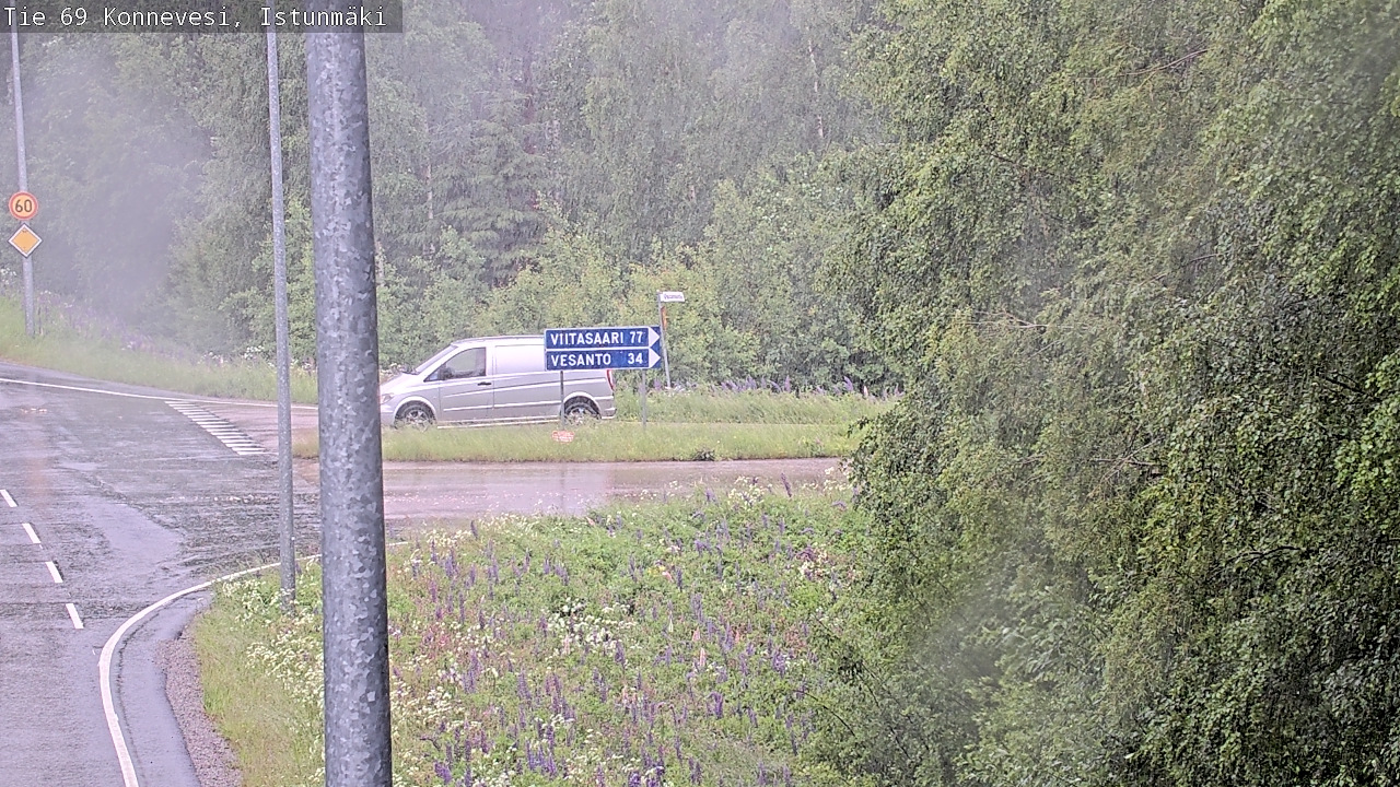 Weather Camera Image Väg 69 Konnevesi, Istunmäki, Konnevesi, Keski-Suomi
