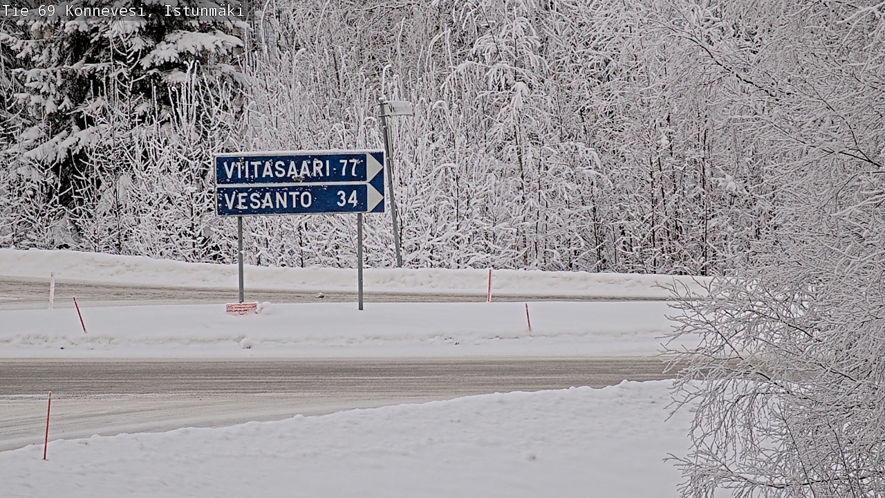 Weather Camera Image Road 69 Konnevesi, Istunmäki, Konnevesi, Keski-Suomi