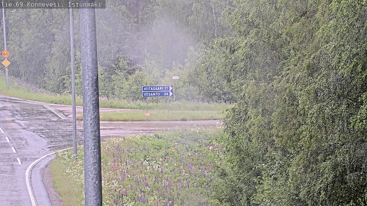 Weather Camera Image Väg 69 Konnevesi, Istunmäki, Konnevesi, Keski-Suomi