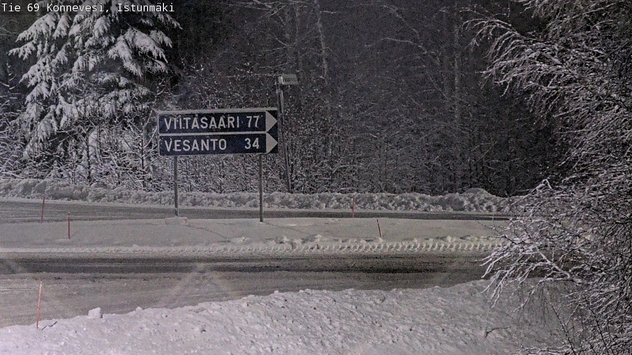Weather Camera Image Väg 69 Konnevesi, Istunmäki, Konnevesi, Keski-Suomi